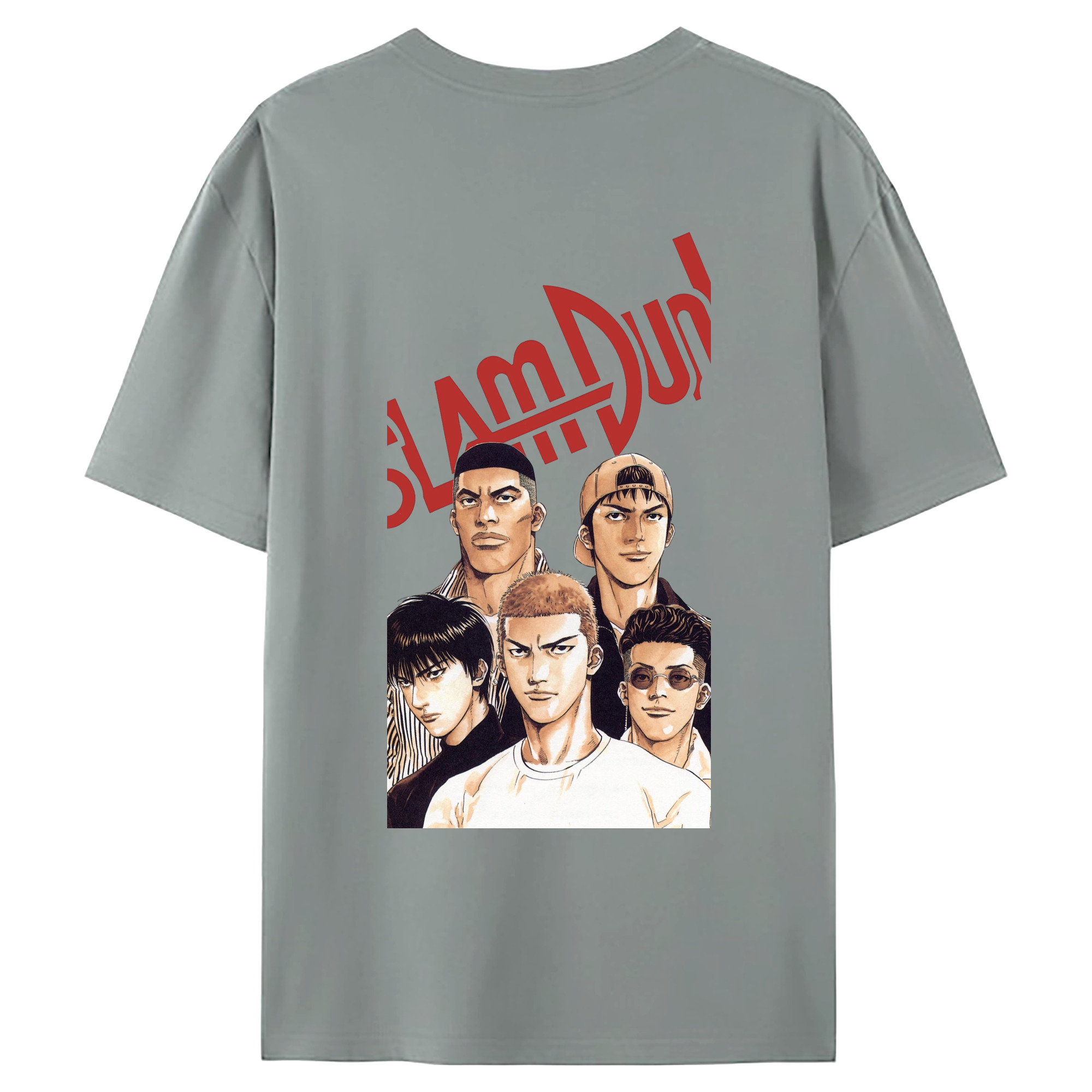 （画像用） SLAM DUNK／スラムダンク 綿100％ メンズ半袖Tシャツ（バックプリント） 通気性
